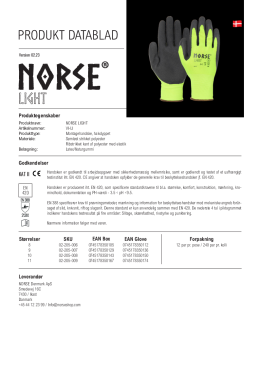 

Produktdatablad NORSE Light 03.23

