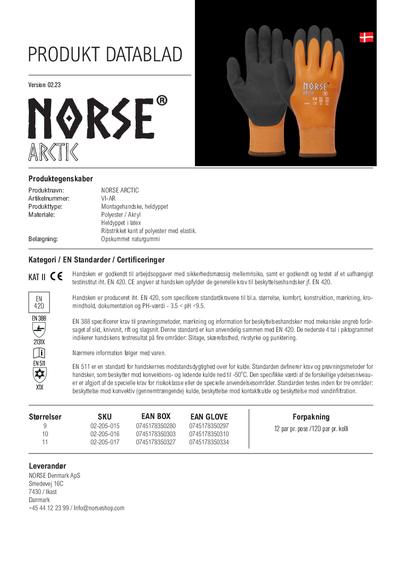 

Produktdatablad NORSE Arctic

