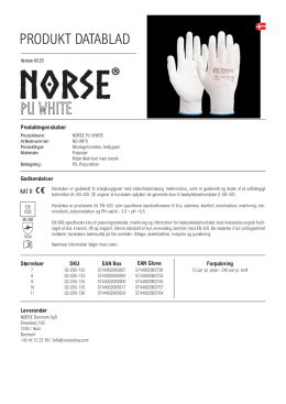 

Produktdatablad NORSE PU White


