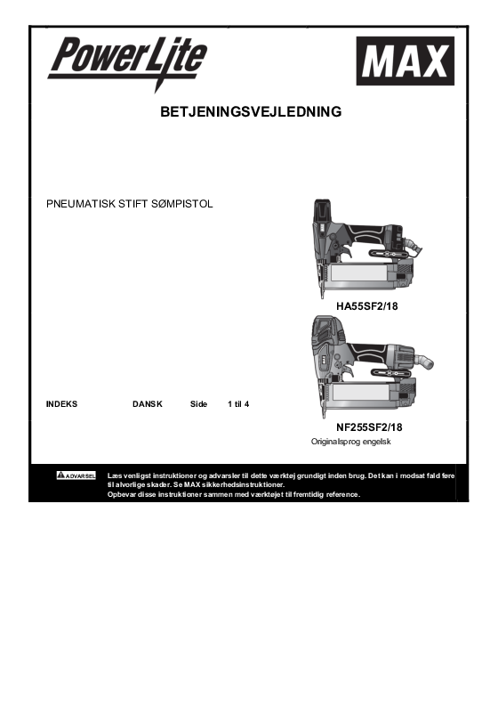 

Brugervejledning HA55SF2 18

