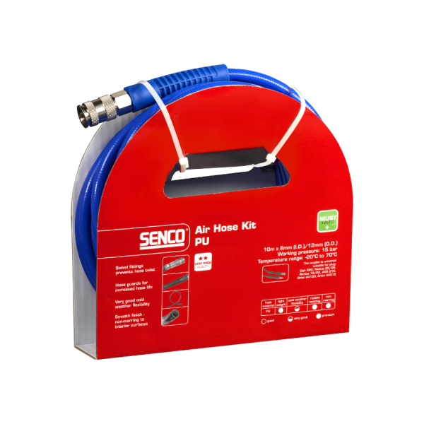 Senco PU slangesæt 10m x 12mm