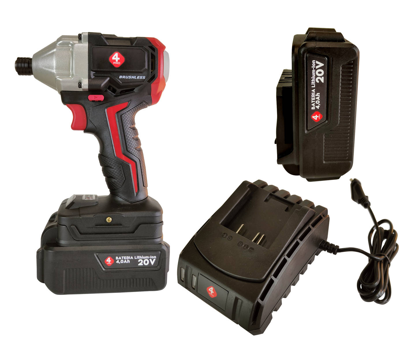 4PRO Skruemaskine 20V Li-ON