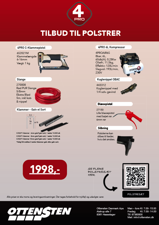 4PRO Polstresæt (Alm C-Klammepistol)